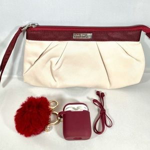 Salvatorre ferragamo cosmetic beauty gift pouch and airpods case